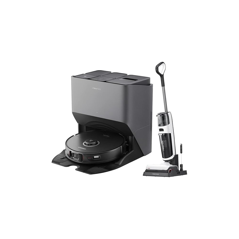 Roborock S8 Pro Ultra Robot Vacuum And Dyad Pro Vacuum Cleaner Bundle, Black, 1 Year Warranty