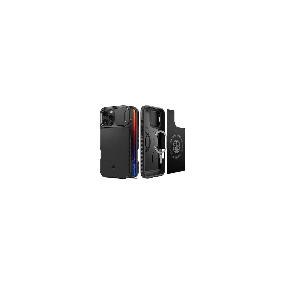 Spigen Optik Armor Magfit For Iphone 16 Pro Case Cover Magsafe Compatible, Black