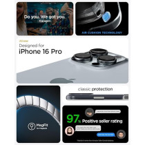 Spigen Classic C1 Magfit For Iphone 16 Pro Case Cover Magsafe Compatible Extreme Protection Tech, Graphite