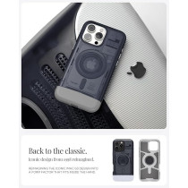 Spigen Classic C1 Magfit For Iphone 16 Pro Case Cover Magsafe Compatible Extreme Protection Tech, Graphite