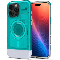 Spigen Classic C1 Magfit For Iphone 16 Pro Case Cover Magsafe Compatible Extreme Protection Tech, Bondi Blue