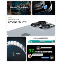 Spigen Classic C1 Magfit For Iphone 16 Pro Case Cover Magsafe Compatible Extreme Protection Tech, Bondi Blue