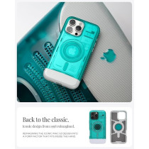 Spigen Classic C1 Magfit For Iphone 16 Pro Case Cover Magsafe Compatible Extreme Protection Tech, Bondi Blue