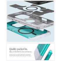 Spigen Classic C1 Magfit For Iphone 16 Pro Case Cover Magsafe Compatible Extreme Protection Tech, Bondi Blue
