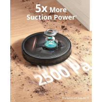 Eufy RoboVac G20 Hybrid Robot Vacuum Cleaner with Mop, Dynamic Navigation, 2500 Pa Strong Suction, 2-in-1 Vacuum and Mop, Ultra-Slim, App, Voice Control, Compatible with Alexa, Ideal for Daily Messes, Black, 1 Year Warranty