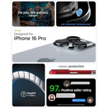 Spigen Classic C1 Magfit For Iphone 16 Pro Case Cover Magsafe Compatible Extreme Protection Tech, Ruby