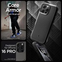 Spigen Core Armor Designed For Iphone 16 Pro Case Cover, Matte Black