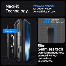 Spigen Core Armor Magfit For Iphone 16 Pro Case Cover Magsafe Compatible, Matte Black