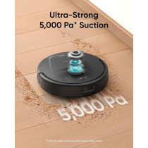 Eufy L60 Robot Vacuum with Self Empty Station, Hair Detangling Technology, Up to 60 Days Hands Free Cleaning, 5,000 Pa Suction, Remove Hair, Dust, Black, 1 Year Warranty