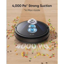 Eufy G50 Hybrid Robot Vacuum with Mop, 4,000 Pa Strong Suction, Dynamic Navigation, Roller Brush, Ideal for Pet Hair, Hard Floor Only, Black, 1 Year Warranty