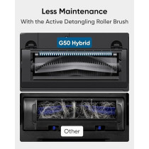 Eufy G50 Hybrid Robot Vacuum with Mop, 4,000 Pa Strong Suction, Dynamic Navigation, Roller Brush, Ideal for Pet Hair, Hard Floor Only, Black, 1 Year Warranty