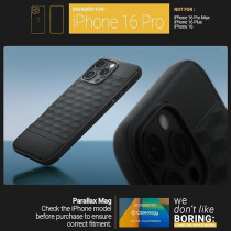 Caseology Parallax Mag For Iphone 16 Pro Case Cover Magsafe Compatible Military Grade, Matte Black