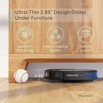 Eufy by Anker, BoostIQ RoboVac 11S (Slim), Robot Vacuum Cleaner, Super-Thin, 1300Pa Strong Suction, Quiet, Self-Charging Robotic Vacuum Cleaner, Cleans Hard Floors to Medium-Pile Carpets, Black, 1 Year Warranty