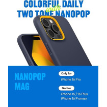 Caseology Nano Pop Mag For Iphone 16 Pro Case Cover Magsafe Compatible Military Grade, Blueberry Navy