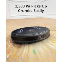 Eufy Robot Vacuum Cleaner eufy Clean G40+, Robot Vacuum, Self-Emptying Robot Vacuum, 2,500Pa Suction Power, WiFi Connected, Planned Pathfinding, Ultra-Slim Design, Perfect for Daily Cleaning, Black, 1 Year Warranty