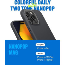 Caseology Nano Pop Mag For Iphone 16 Pro Case Cover Magsafe Compatible Military Grade, Black Sesame