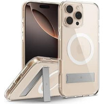 Caseology Capella Mag Kickstand For Iphone 16 Pro Case Cover Magsafe Compatible, Clear White Silver