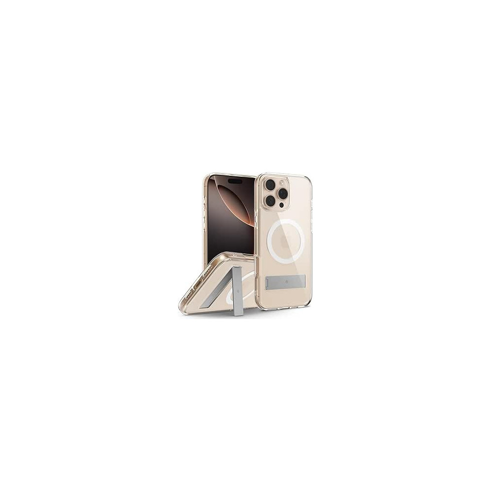Caseology Capella Mag Kickstand For Iphone 16 Pro Case Cover Magsafe Compatible, Clear White Silver