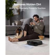 Eufy Omni S1 Pro, Robot Vacuum Cleaner with Mop, Always Clean Mop, 8000 Pa, Obstacle Avoidance, Corner-to-Edge Deep Cleaning and Lift Mop, Auto Mop Washing And Drying, Detergent Dispenser, Black, 1 Year Warranty