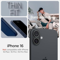 Spigen Thin Fit Magfit Designed For Iphone 16 Case Cover Magsafe Compatible, Navy Blue