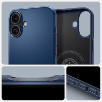 Spigen Thin Fit Magfit Designed For Iphone 16 Case Cover Magsafe Compatible, Navy Blue