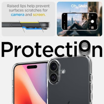 Spigen Liquid Crystal Designed For Iphone 16 Case Cover, Crystal Clear
