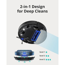 Eufy Clean by Anker RoboVac G40+ Robot Vacuum Cleaner with Self-Emptying Station, 2,500Pa Suction Power, WiFi Connected, Planned Pathfinding, Ultra-Slim Design, Perfect for Daily Cleaning, Black, 1 Year Warranty