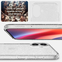 Spigen Liquid Crystal Glitter Designed For Iphone 16 Case Cover, Crystal Quartz