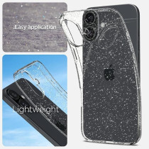 Spigen Liquid Crystal Glitter Designed For Iphone 16 Case Cover, Crystal Quartz
