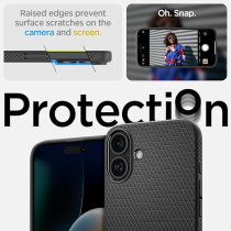 Spigen Liquid Air Designed For Iphone 16 Case Cover, Matte Black