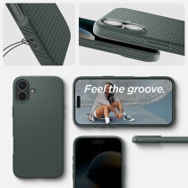 Spigen Liquid Air Designed For Iphone 16 Case Cover, Abyss Green