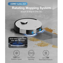 Ecovacs X1 OMNI Robot Vacuum Cleaner (Auto Clean+Auto Empty) Deep Sweeping and Mopping, 5000PA Strongest Suction, AIVI 3D and OZMO Turbo 2.0 Technology, OK, YIKO Voice Control, Black, 1 Year Warranty