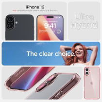 Spigen Ultra Hybrid Designed For Iphone 16 Case Cover, Rose Crystal