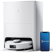 Ecovacs T10 OMNI Robot Vacuum Cleaner(Auto Clean+Auto Empty), Deep Sweeping and Mopping, 5000Pa Strongest Suction, AIVI 3.0 and TrueMapping 2.0, OK YIKO-Voice Control, White, 1 Year Warranty