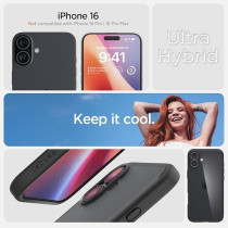 Spigen Ultra Hybrid Designed For Iphone 16 Case Cover, Frost Black