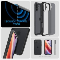 Spigen Ultra Hybrid Designed For Iphone 16 Case Cover, Frost Black