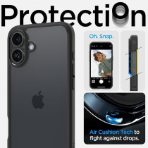 Spigen Ultra Hybrid Designed For Iphone 16 Case Cover, Matte Black