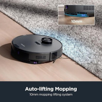 Eureka Robot Vacuum Cleaner and Mop Function 2-1, Bagless Dust Self-Empty, Auto Lifting Mop, up to 180 Minutes Runtime, App Control, 4000Pa for Pet Hair, Carpets, Hard Floor, Black, 1 Year Warranty