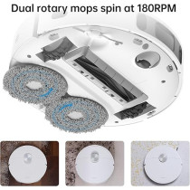 Dreame L10s Ultra Robot Vacuum Cleaner and Mop 5300Pa with Self-Cleaning Station (Swings the Body to Deeper Edge) 3D Obstacle Detection, 210mins, APP/Alexa, White, 1 Year Warranty