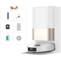 Dreame X40 Ultra Complete Robot Vacuum Cleaner, 12000 Pa Robotic Vacuum with Removable and Lift Mop, Extensive Cleaning with Side Brushes, MopExtend technology, Self-Cleaning Mop in 70 DegreeHot Water, White, 1 Year Warranty