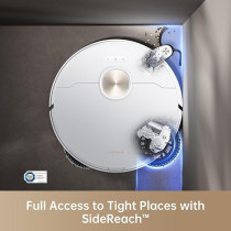 Dreame X40 Ultra Complete Robot Vacuum Cleaner, 12000 Pa Robotic Vacuum with Removable and Lift Mop, Extensive Cleaning with Side Brushes, MopExtend technology, Self-Cleaning Mop in 70 DegreeHot Water, White, 1 Year Warranty