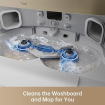 Dreame X40 Ultra Complete Robot Vacuum Cleaner, 12000 Pa Robotic Vacuum with Removable and Lift Mop, Extensive Cleaning with Side Brushes, MopExtend technology, Self-Cleaning Mop in 70 DegreeHot Water, White, 1 Year Warranty