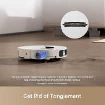 Dreame X40 Ultra Complete Robot Vacuum Cleaner, 12000 Pa Robotic Vacuum with Removable and Lift Mop, Extensive Cleaning with Side Brushes, MopExtend technology, Self-Cleaning Mop in 70 DegreeHot Water, White, 1 Year Warranty