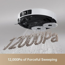 Dreame X40 Ultra Complete Robot Vacuum Cleaner, 12000 Pa Robotic Vacuum with Removable and Lift Mop, Extensive Cleaning with Side Brushes, MopExtend technology, Self-Cleaning Mop in 70 DegreeHot Water, White, 1 Year Warranty