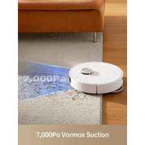 Dreame L10s Pro Ultra Heat Robot Vacuum Cleaner with Automatic Mop Cleaning with Hot Water, Mop Extension, 7,000 Pa Suction Power, Double Mop and Floor Cleaning, White, 1 Year Warranty