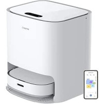 Dreametech W10 Robot Vacuum Cleaner and Mop, Sweeping, Mopping, Washing and Drying 4in1, Robotic Vacuum with Superb Lidar Navigation, 4000Pa Strong Suction for Pet Hair, Hard Floor, Carpet, White, 1 Year Warranty