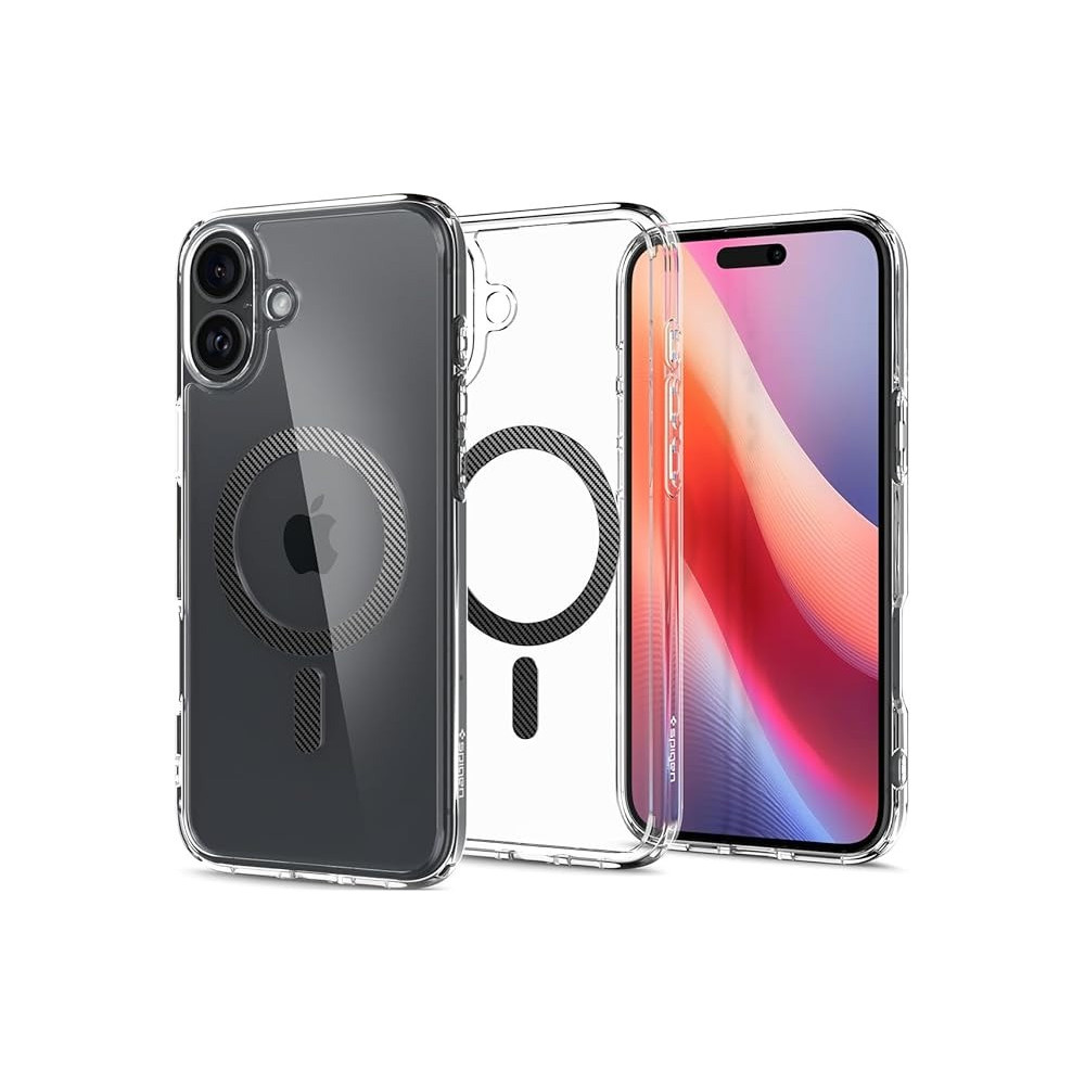 Spigen Ultra Hybrid Magfit Designed For Iphone 16 Case Cover Magsafe Compatible, Carbon Fiber