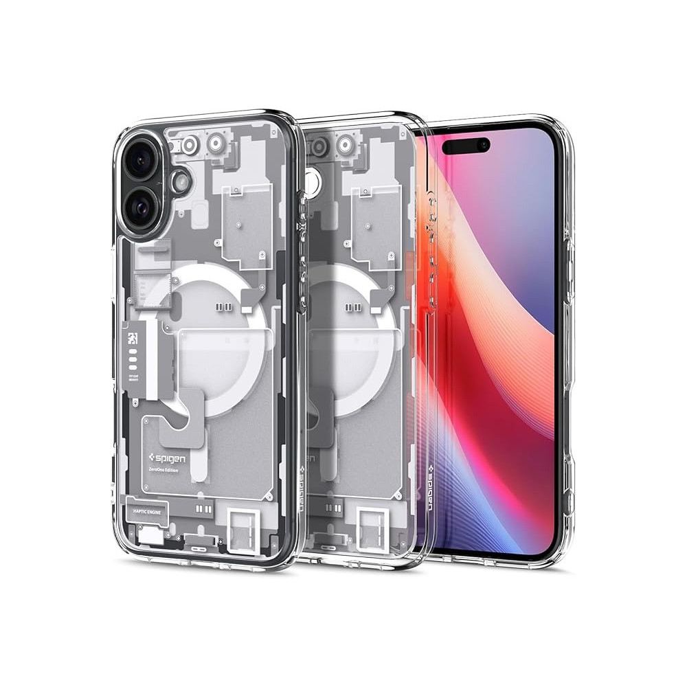 Spigen Ultra Hybrid Magfit Designed For Iphone 16 Case Cover Magsafe Compatible, Zero One White
