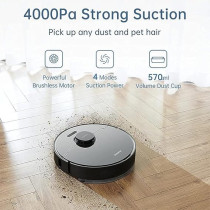 Dreame L10 Pro Robot Vacuum Cleaner and Mop, Lidar Robotic Vacuum with Superb Navigation and High Precision 3D, 4-Stage Cleaning, Multi-Level Mapping,4000Pa Strong Suction, 2.5h Runtime, Black, 1 Year Warranty