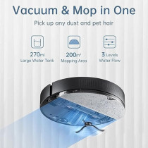 Dreame L10 Pro Robot Vacuum Cleaner and Mop, Lidar Robotic Vacuum with Superb Navigation and High Precision 3D, 4-Stage Cleaning, Multi-Level Mapping,4000Pa Strong Suction, 2.5h Runtime, Black, 1 Year Warranty
